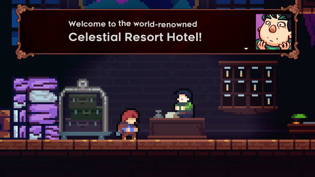A screenshot from 2D platformer Celeste