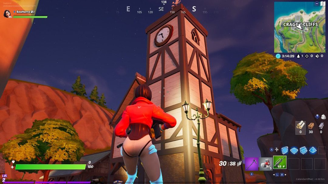 Craggy Cliffs - It looks to be the same clocktower from the original Tilted Towers.