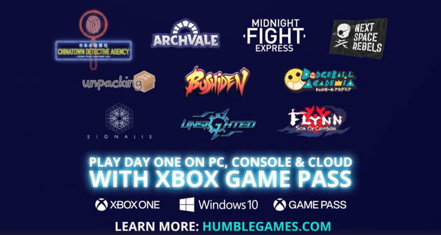 Humble Games首日XGP游戏阵容Gamescom预告