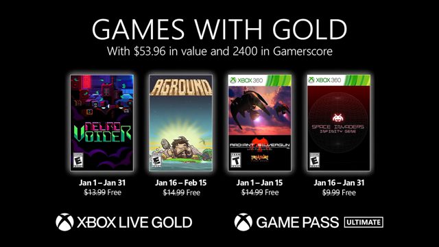 Xbox金会员2022年1月免费游戏预告